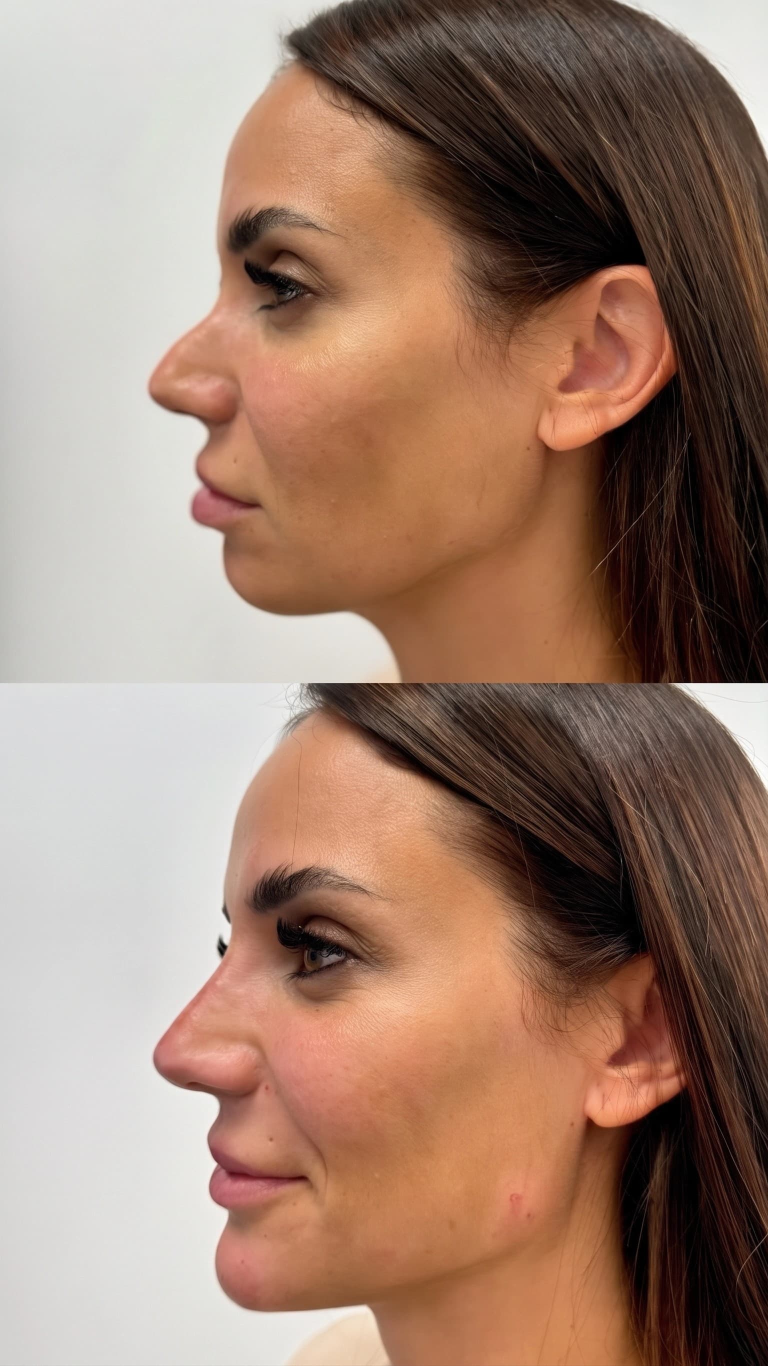 Jawline Contouring & Non-Surgical Nose Job Before & After