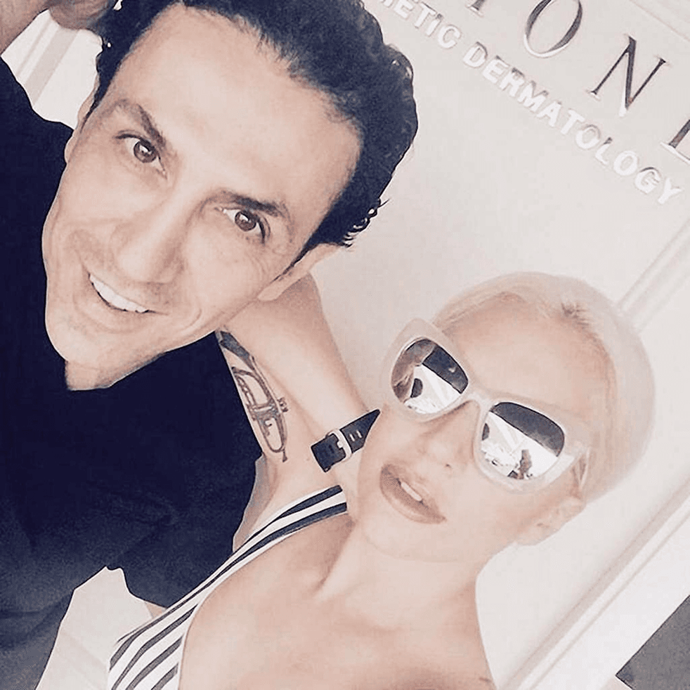 Dr. Simon Ourian with celebrity client